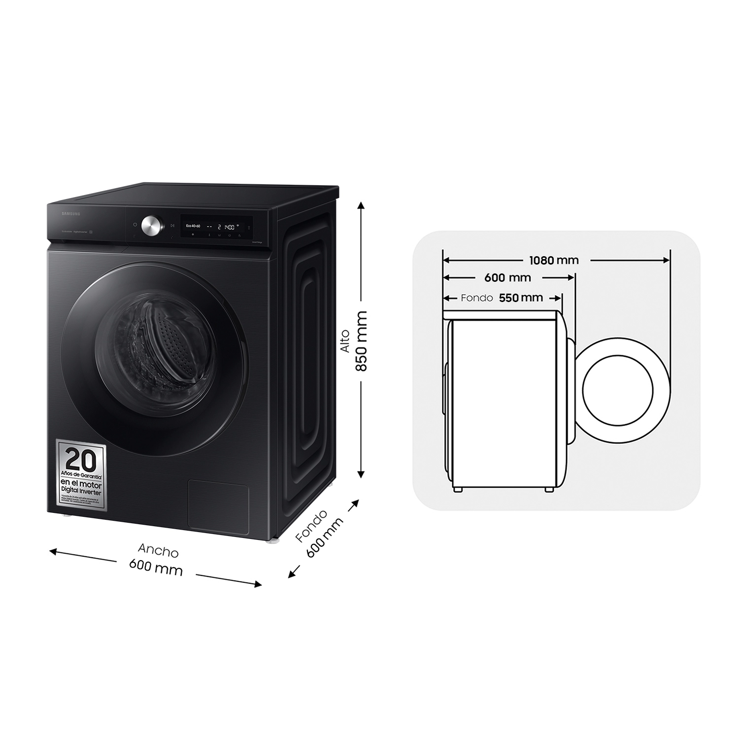 9Kg Front Load Washing Machine - Inverter AI Addwash