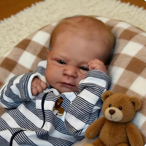 Elijah Reborn Baby Doll - 17 inch Silicone Blue Eyes Ages 3+