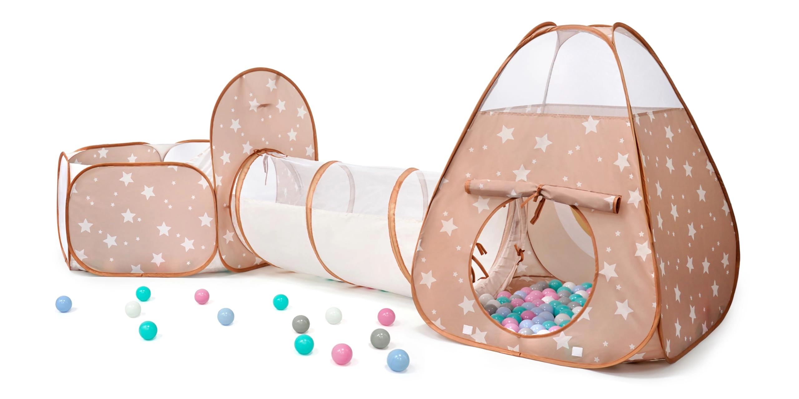 tiktent Square Tent + Teepee House + Long Tunnel