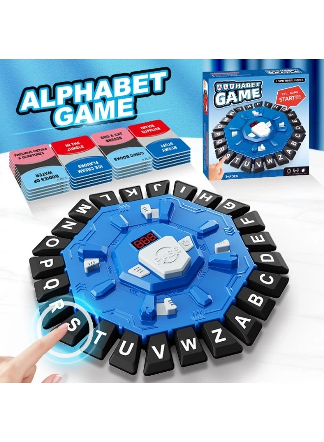 GE Alphabet Game - 24 Letter Keys 35 Theme Cards Timer & Reset Lever