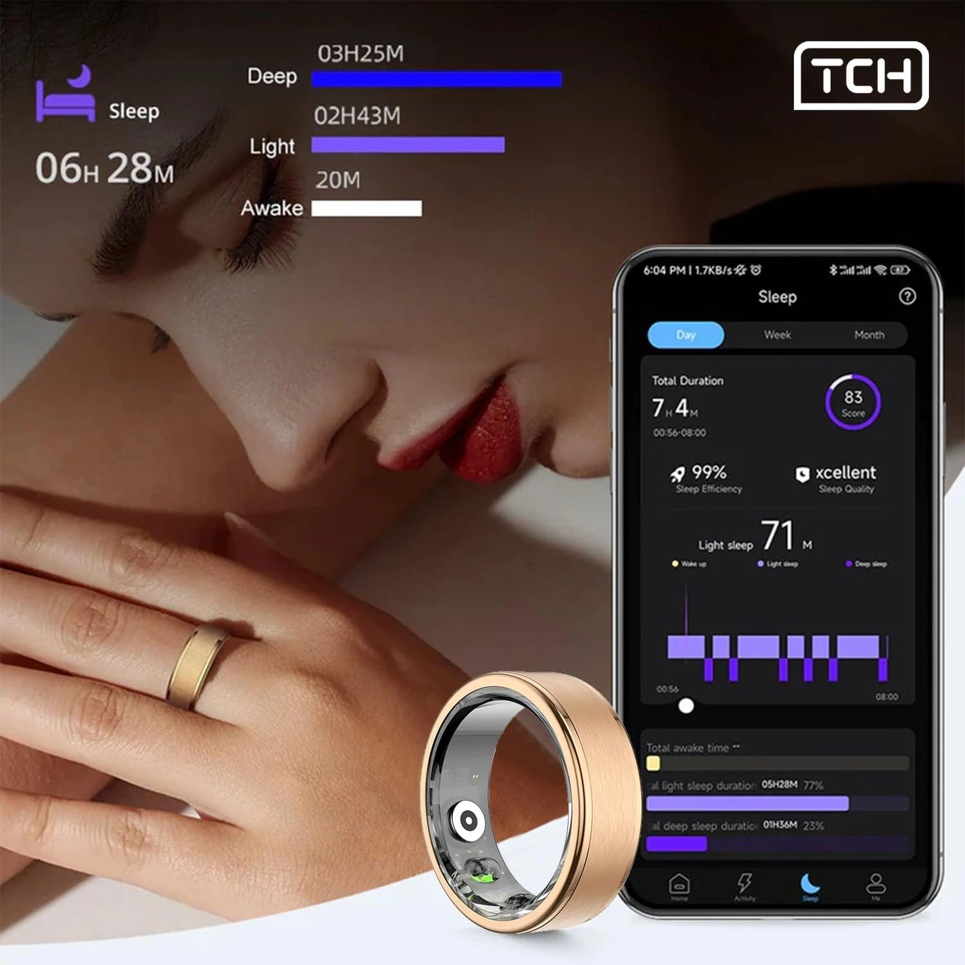 Smart Ring R10 - Blood Pressure Monitor Heart Rate Monitor SpO2 Monitor