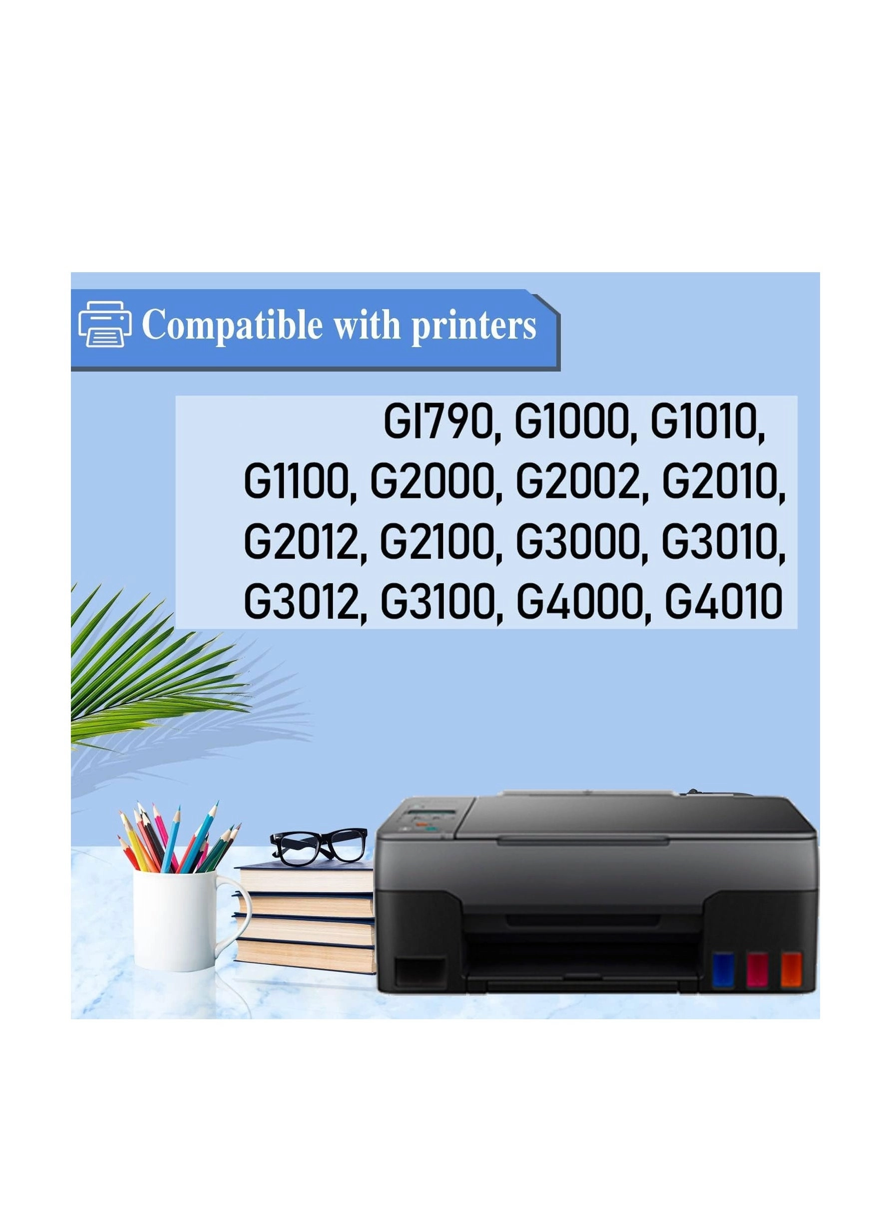 Canon GI490PGBK High Yield Black Compatible 2PCS