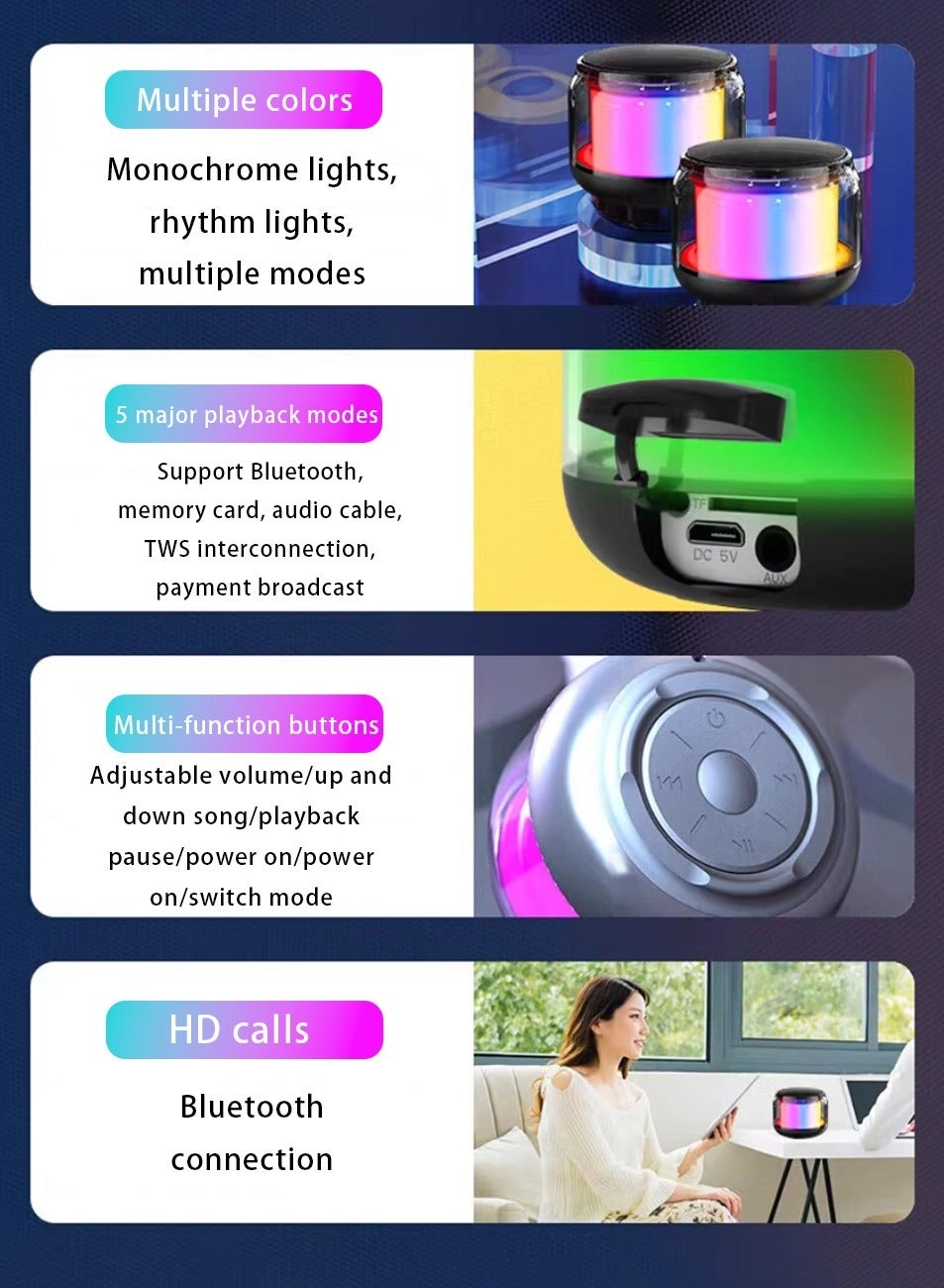 Mini Wireless M3blue Bluetooth Speaker