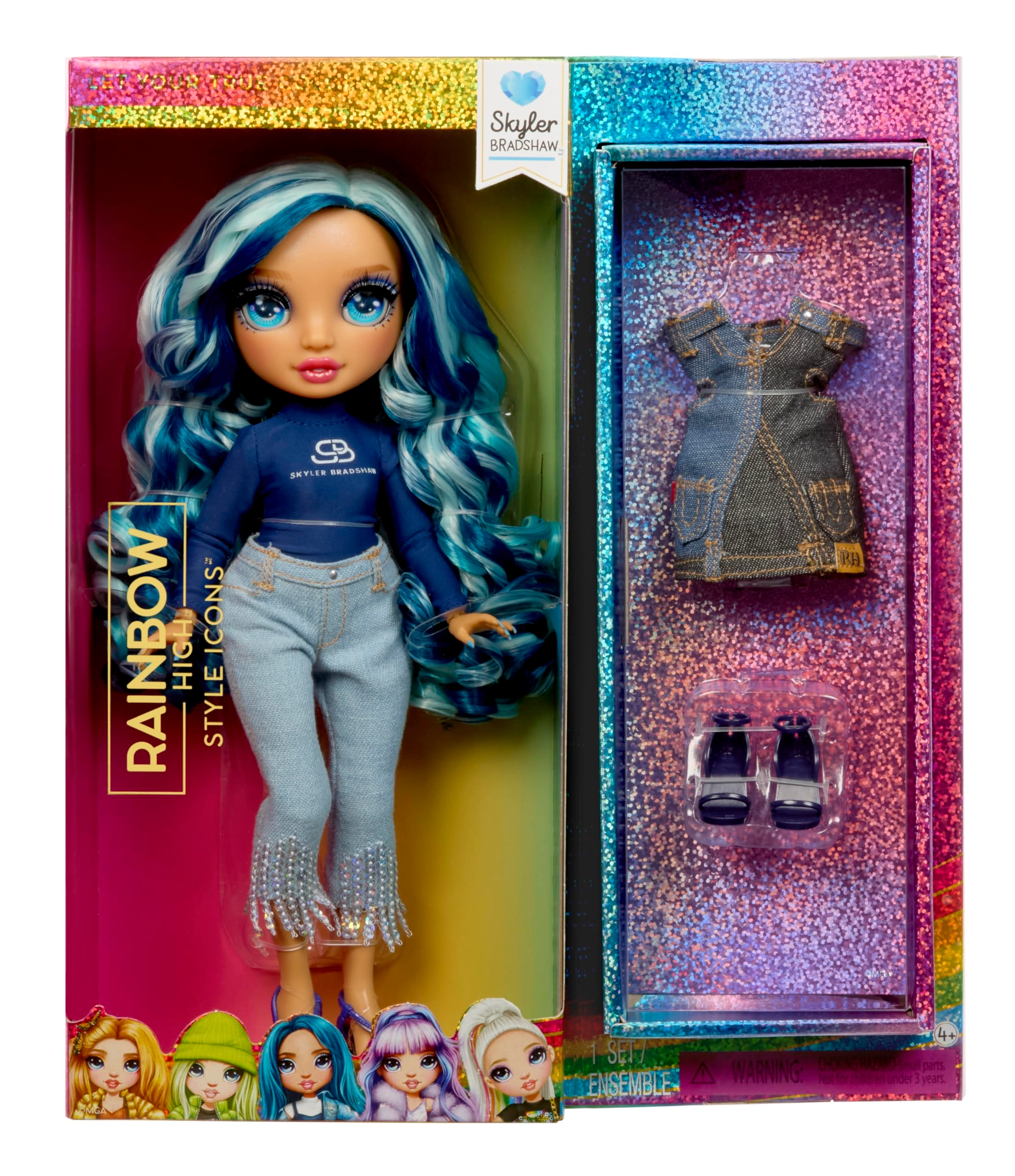 Rainbow High Skyler Fashion Doll - 28 cm Long Combable Hair 13 Points of Articulation
