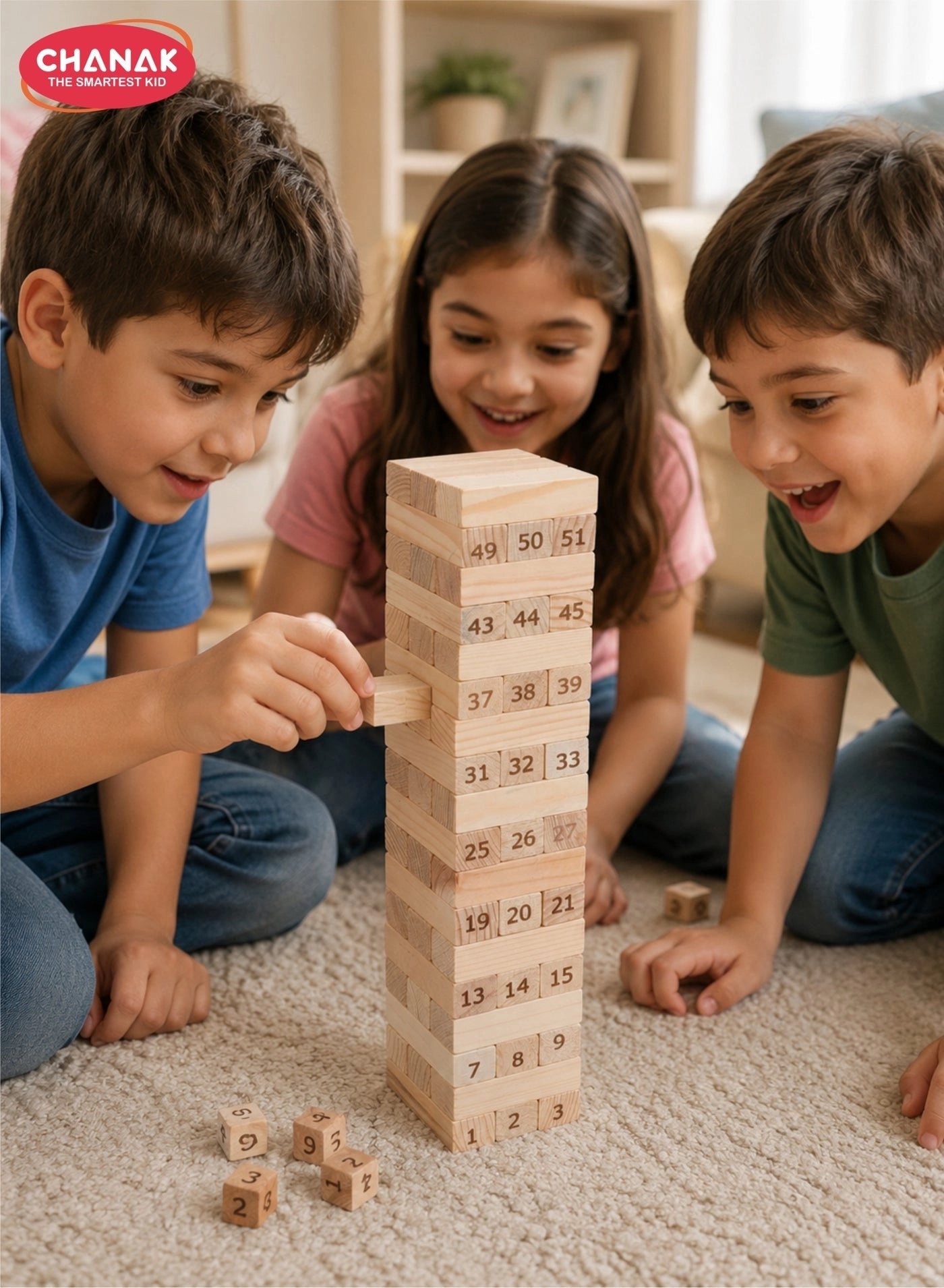Chanak Tumbling Tower Wooden Puzzle - 54 pcs