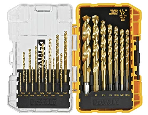 Titanium Nitride Coated Drill Bit Set - Titanium Nitride Coating 21-Piece