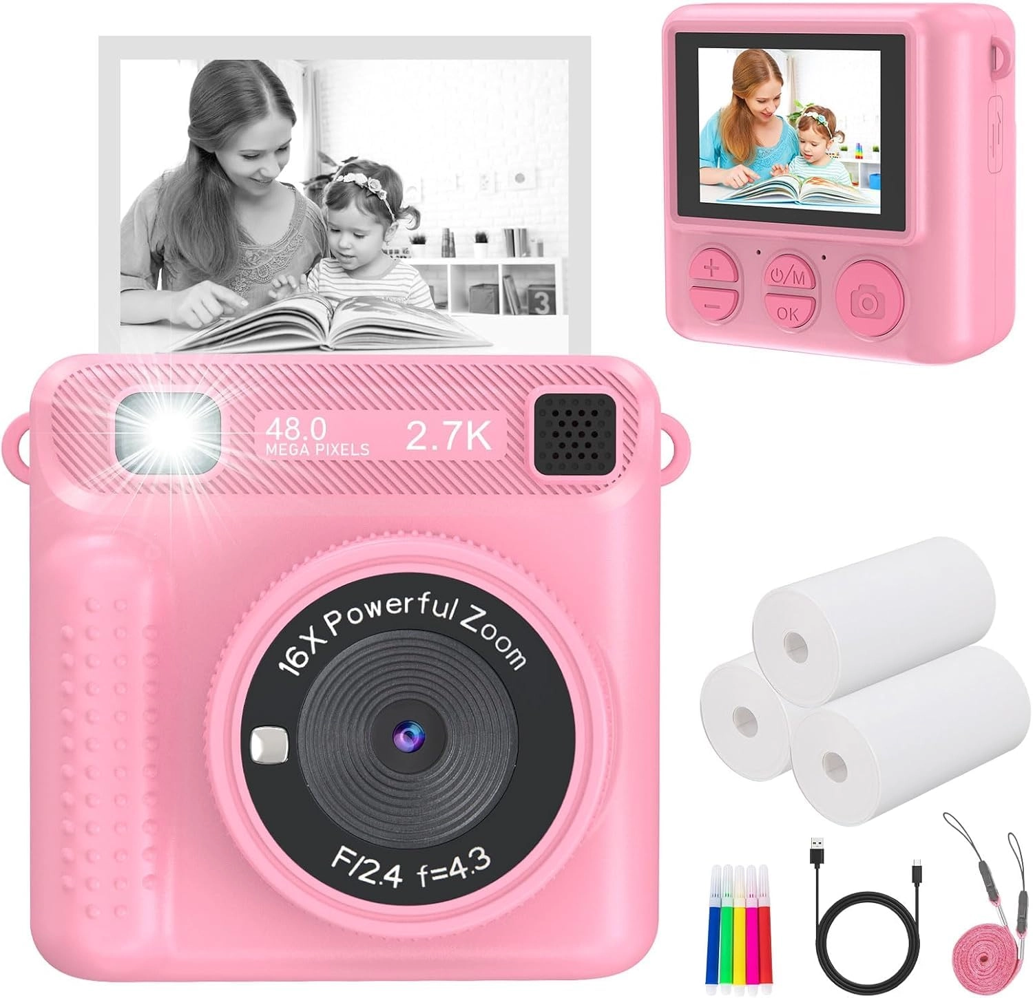 Oasisgalore Instant Print Camera