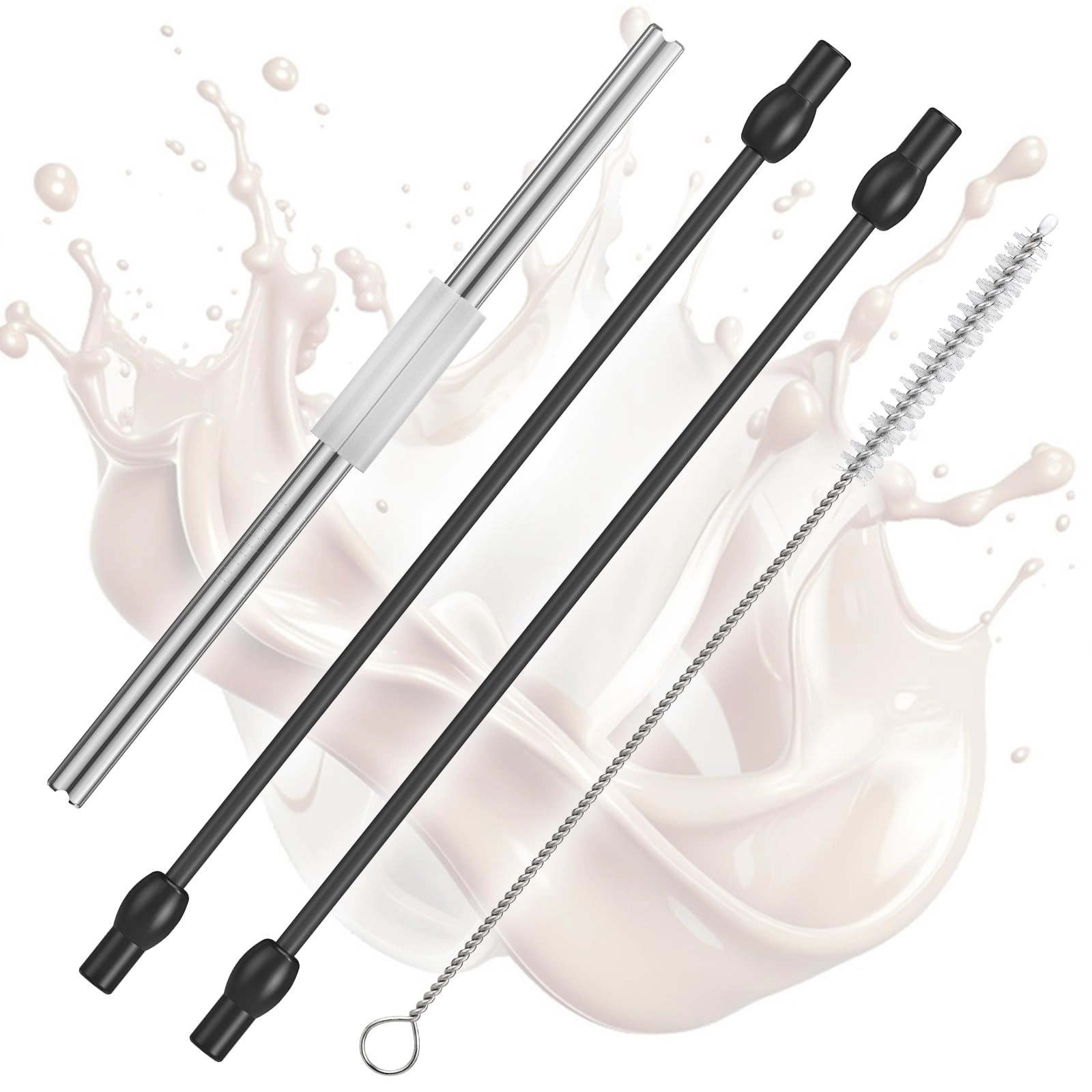 BESPOTCL Milk Hose - 2 Milk Hoses Stainless Steel Milk Tube