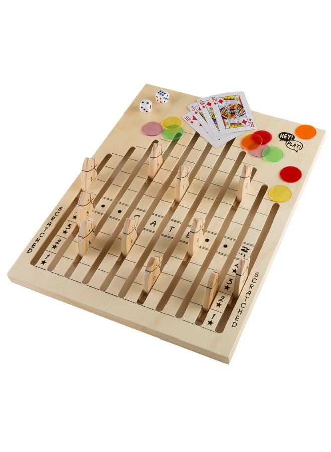 Wooden Horse Race - Dice Cards Chips