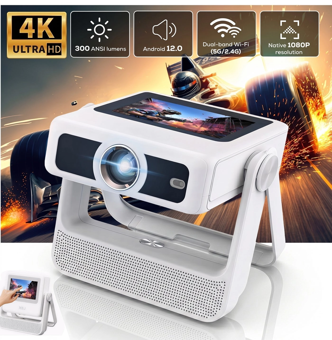 HAMMINER A5 Pro A5 Pro Smart Projector 300 ANSI lumens