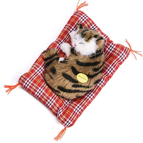Grass print napping cat - 17 cm