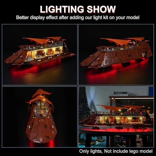 LED Lighting Kit for LEGO Jabba's Sail Barge 75397 - Plastic