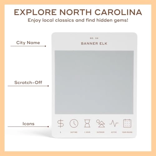 North Carolina Adventure Bucket List - 50 Scratch Off Cards