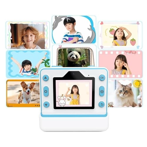 Instant Print Camera - 48MP 1080P 1800mAh