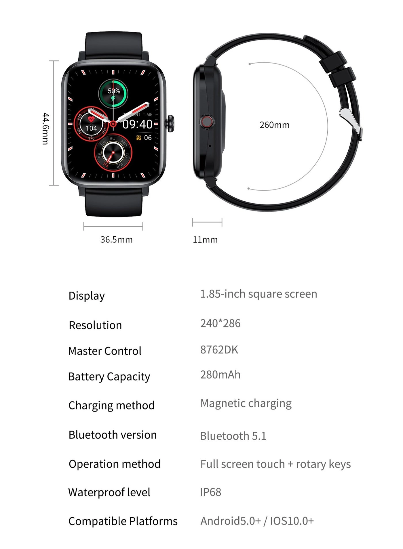 Vesta Series 36.5mm Aluminium Alloy
