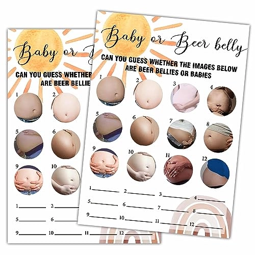 Boho Rainbow Oh Baby True or False Baby Shower Games - 25 cards 1 answer card