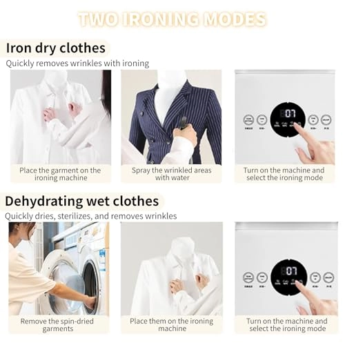 Automatic Ironing Machine - Time & Temperature Adjustable No-Hands Wrinkle Remover