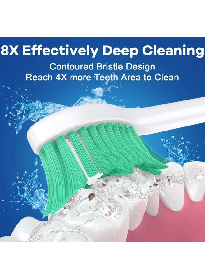 Toothbrush Heads - Philips Sonicare HX702266 HX7023 HX7001 6 Pack with Cap