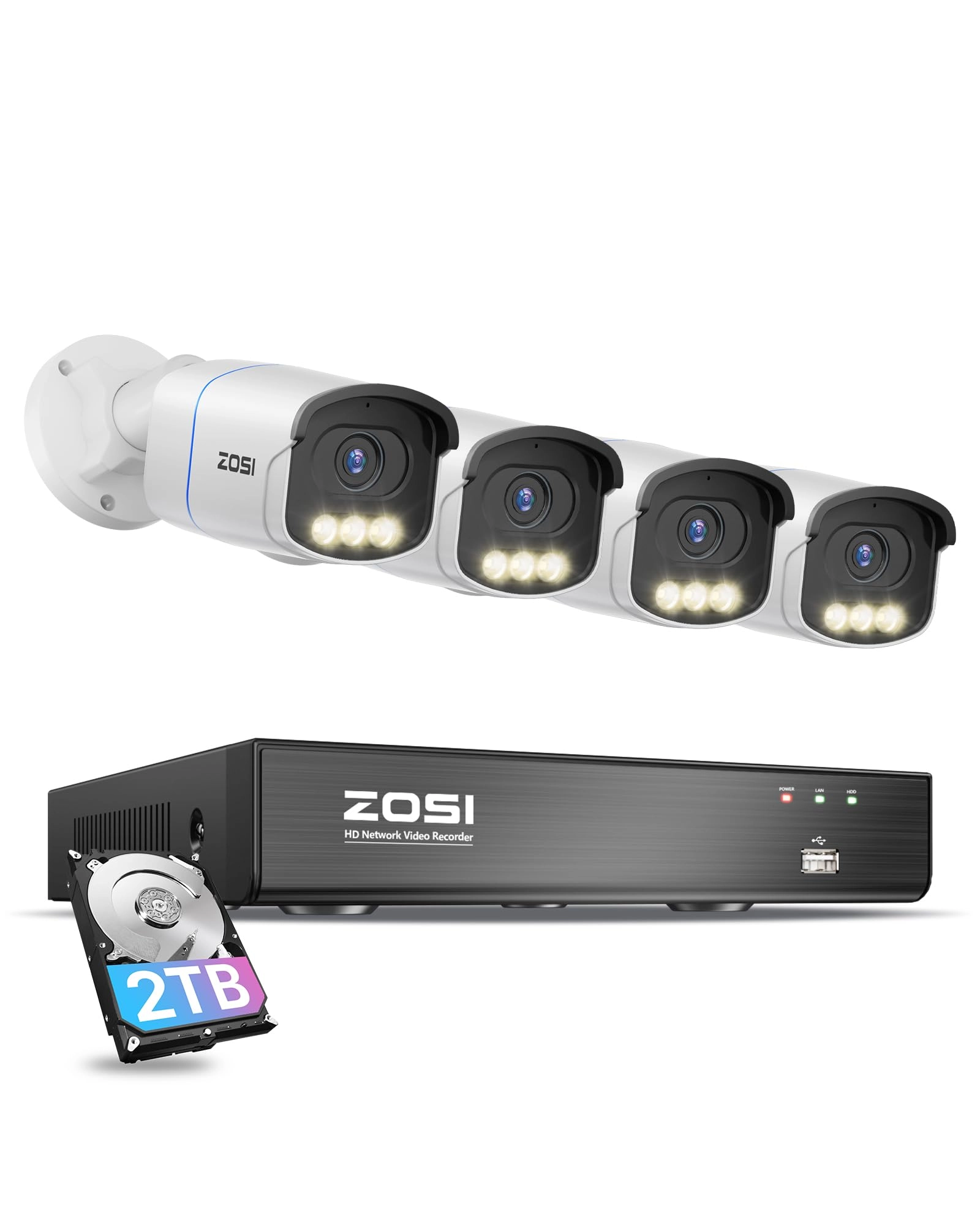 C186 - 4 Pieces 4K 8MP + 8CH NVR