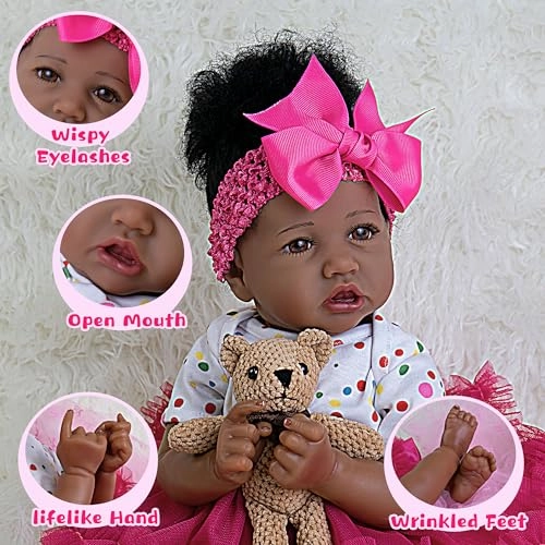 Reborn Baby Doll - 20- Inch African American Ages 3+