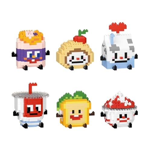 Mini Food Building Set (D2218) - Micro Bricks 6 Pack
