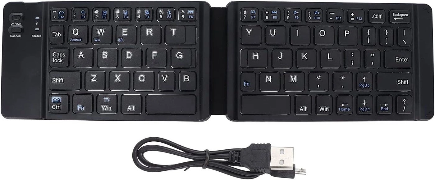 Foldable Bluetooth Keyboard - Portable Wireless Rechargeable