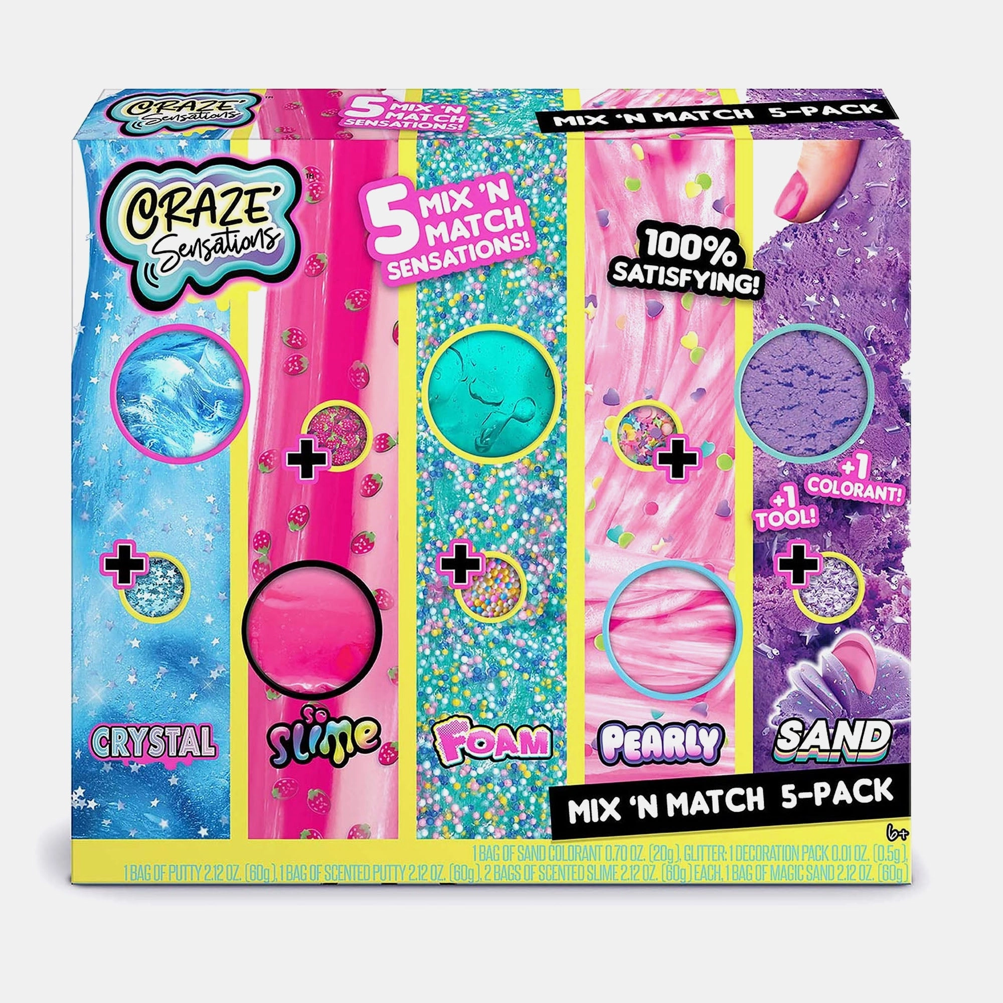 Canal Toys Mix & Match - Polyvinyl Chloride, Slime Compound, Foam, Sand, Plastic 1.86Kg 12pcs.