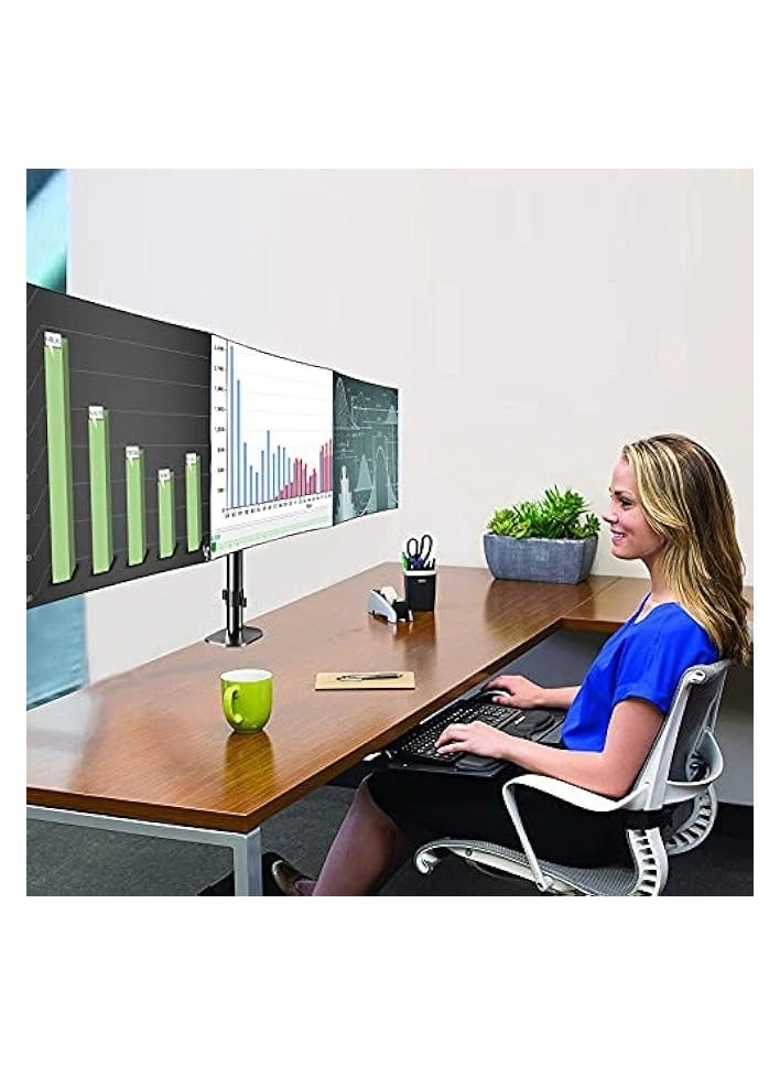 Triple Monitor Stand - Three 17-27 inch 75x75mm or 100x100mm