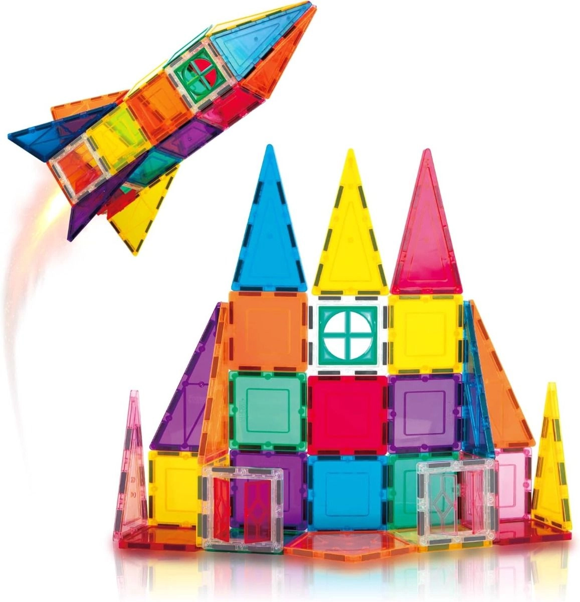 Magnetic Tiles Rocket Ship - 36 pcs