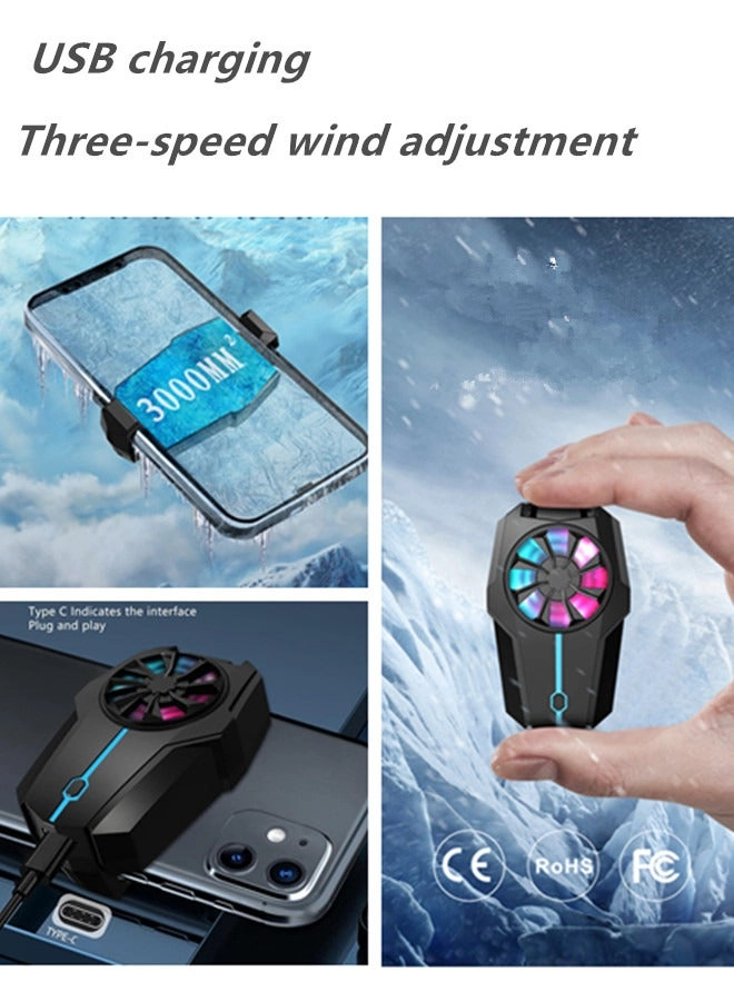 Mobile Phone Cooler - 3 Speeds RGB