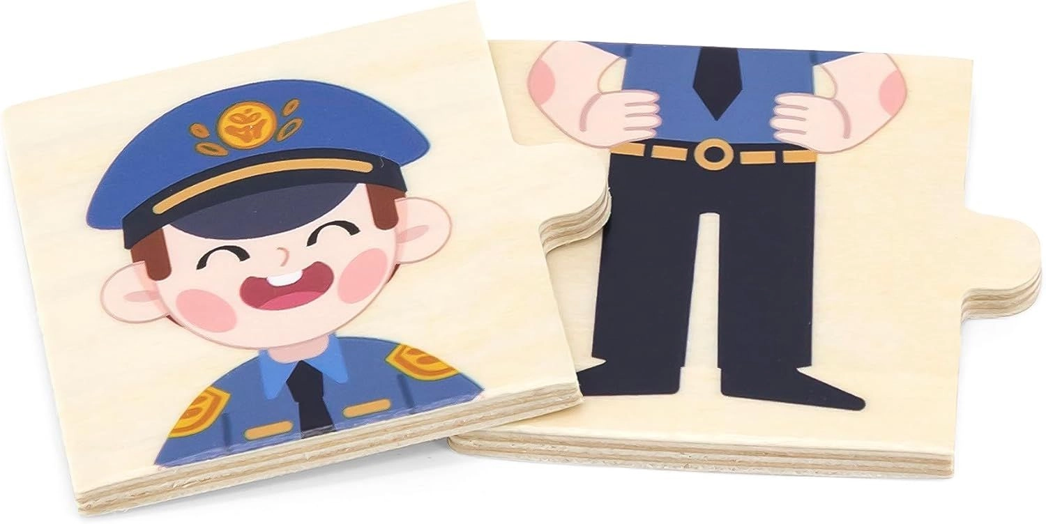 VIGA Matching Profession Puzzle Set - 3 + 24 pieces