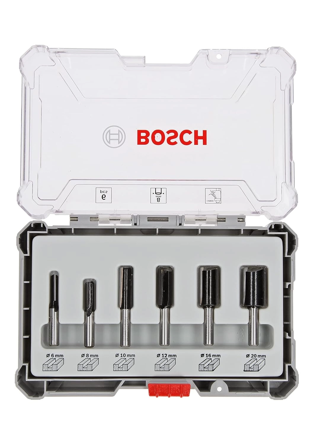 Router Bit Set - 8 mm 6 Pieces