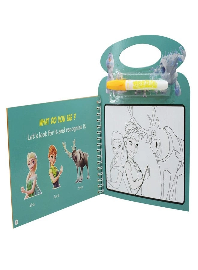 Ice Princess Theme Reusable Magic Water Painting Book - 1Pc