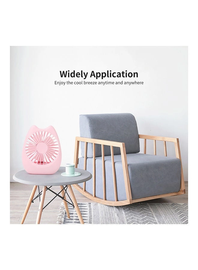 Cat Small Fan - Rechargeable Portable Pink