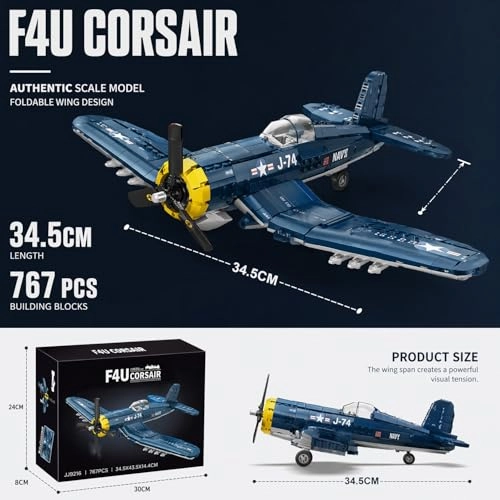 F4U Fighter Aircraft Model Kit (JJ9216) - 767 Pcs Blue