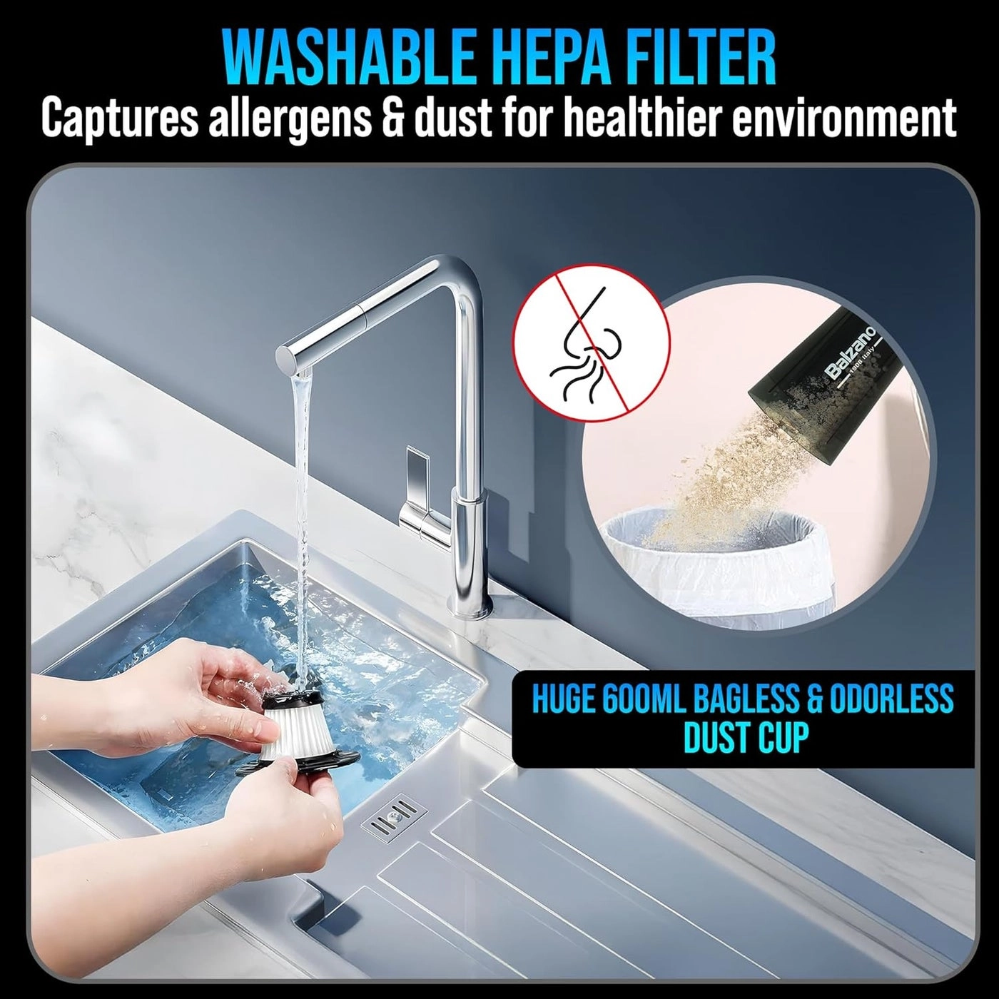 2in1 Cordless Stick Vacuum Cleaner - Upto 25min