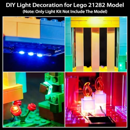 Lighting Kit for LEGO The Parrot Houses Model 21282 - Plastic 1 less than 5V