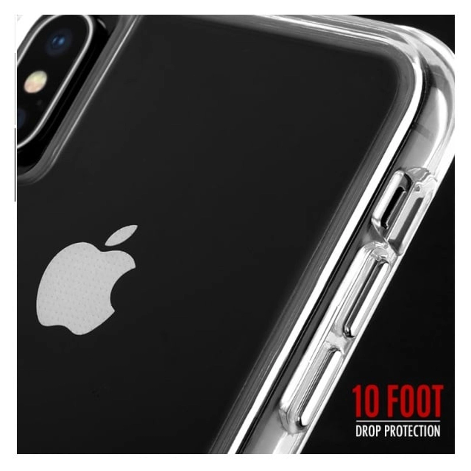 Tough Case - Soft flexible Back Case for iPhone Xs/X