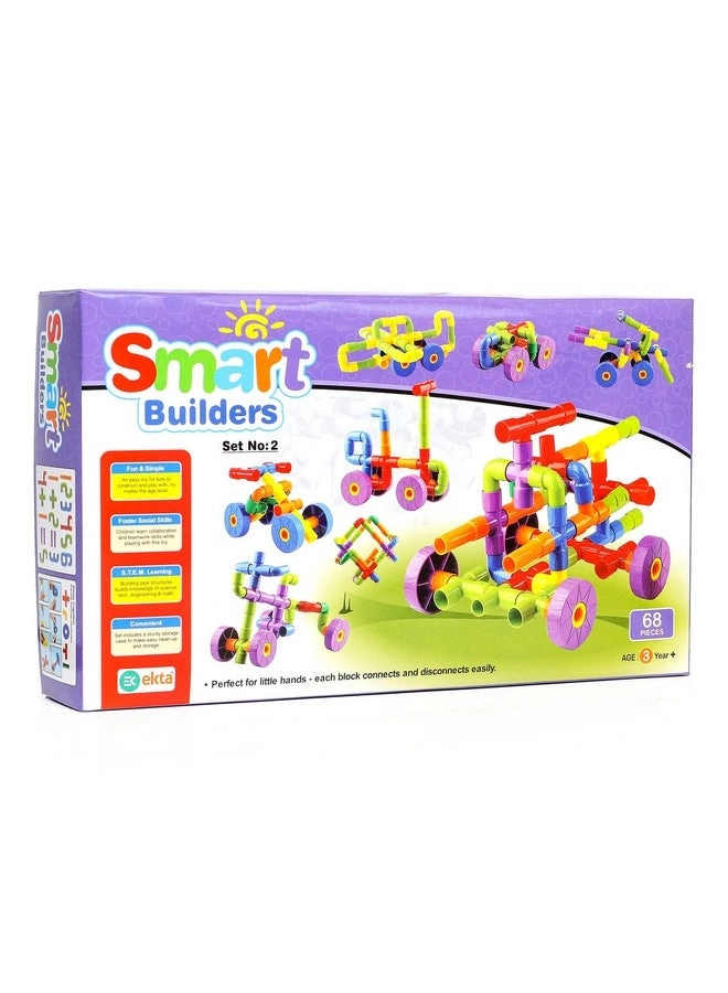 Smart Builders Building Blocks Set-2 - Construction 68 pcs