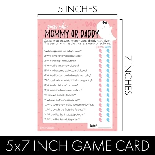 Guess Who Mommy or Daddy - 20 Cards + All Things Halloween Matching Game Adult
