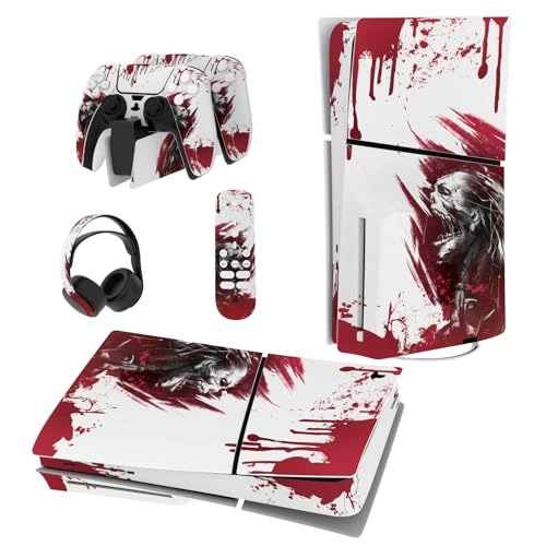 Skin Stickers for PS5 Slim - Vinyl Blood Zombie