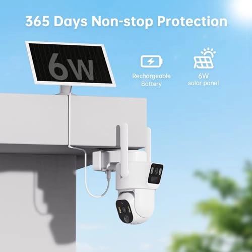 Dual Lens Solar Security Camera 2K