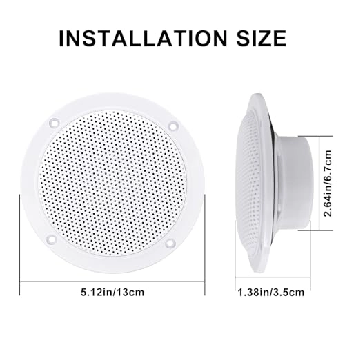 Marine Ceiling Flush Wall Mount Speakers - 4 Inches 160Watts