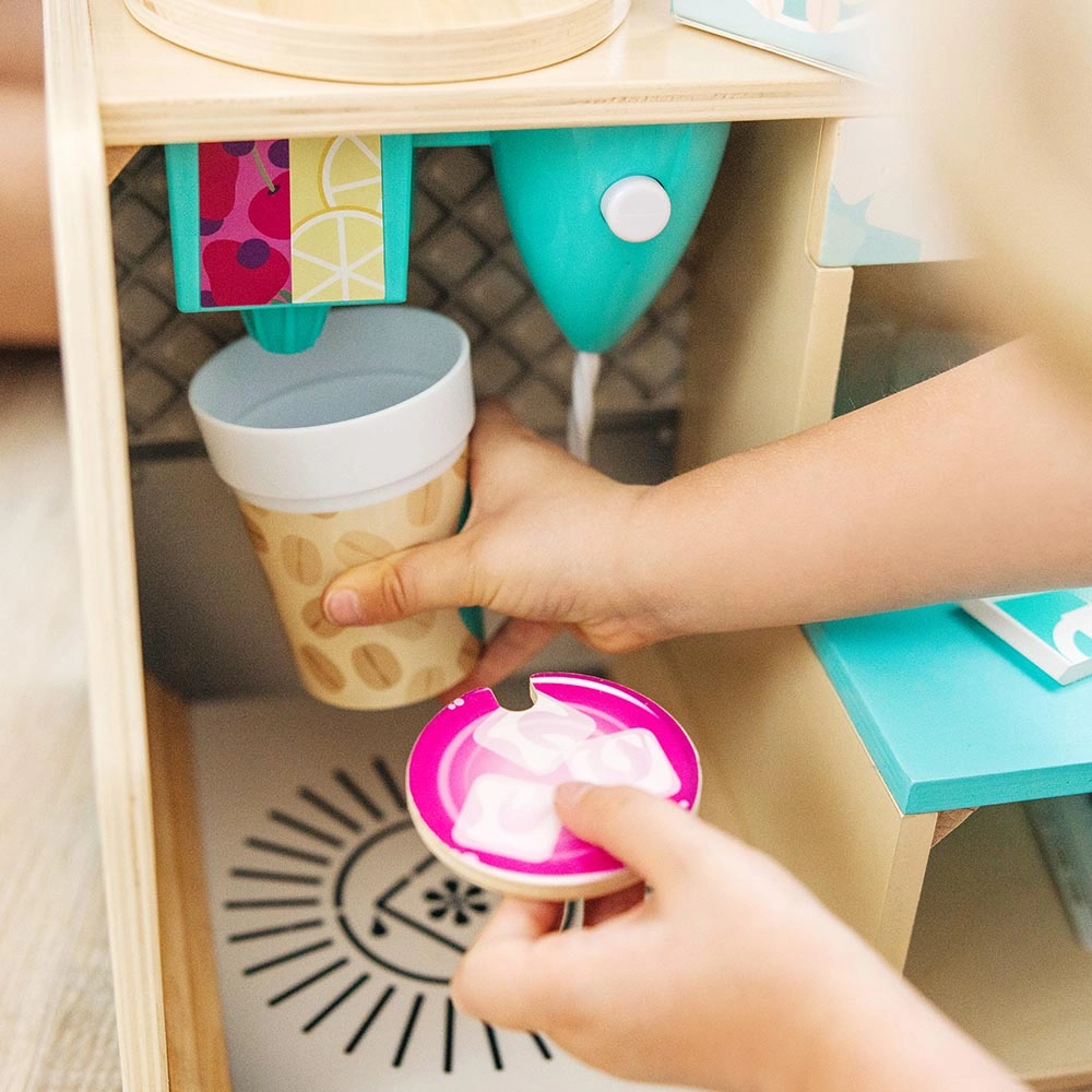 Wooden Cafe Barista Coffee Shop Playset - 35 pcs (EM-MD30602)