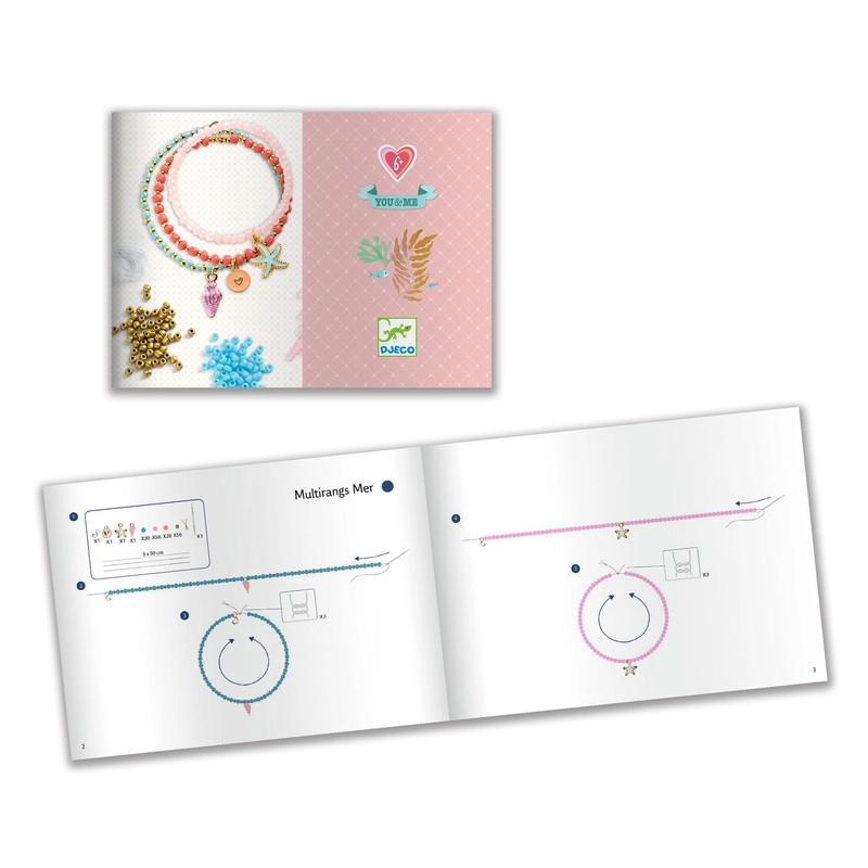 Sea Multi Wrap Beads & Jewelry Kit - 500 beads 8 charms 6+