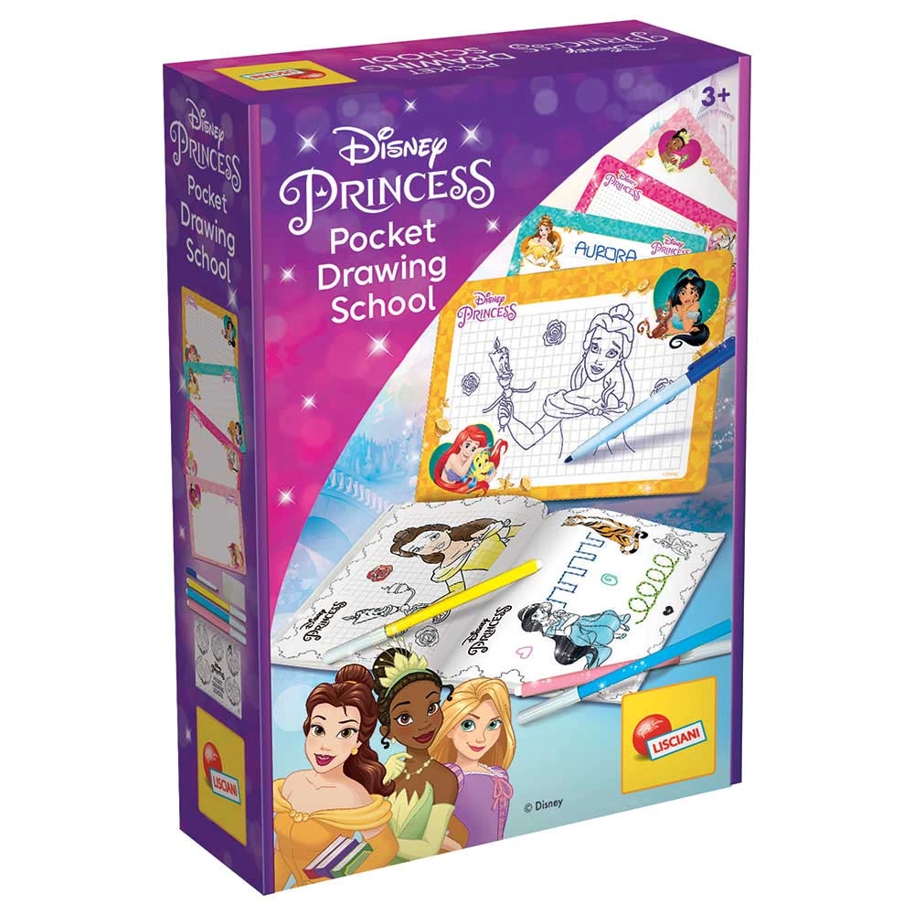Disney Pocket Drawing School Kit - Erasable pen Coloured pens