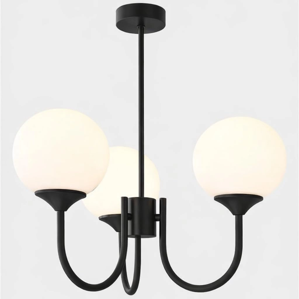 HUA QIANG WANG sputnik chandelier - 3-Light Matte Black