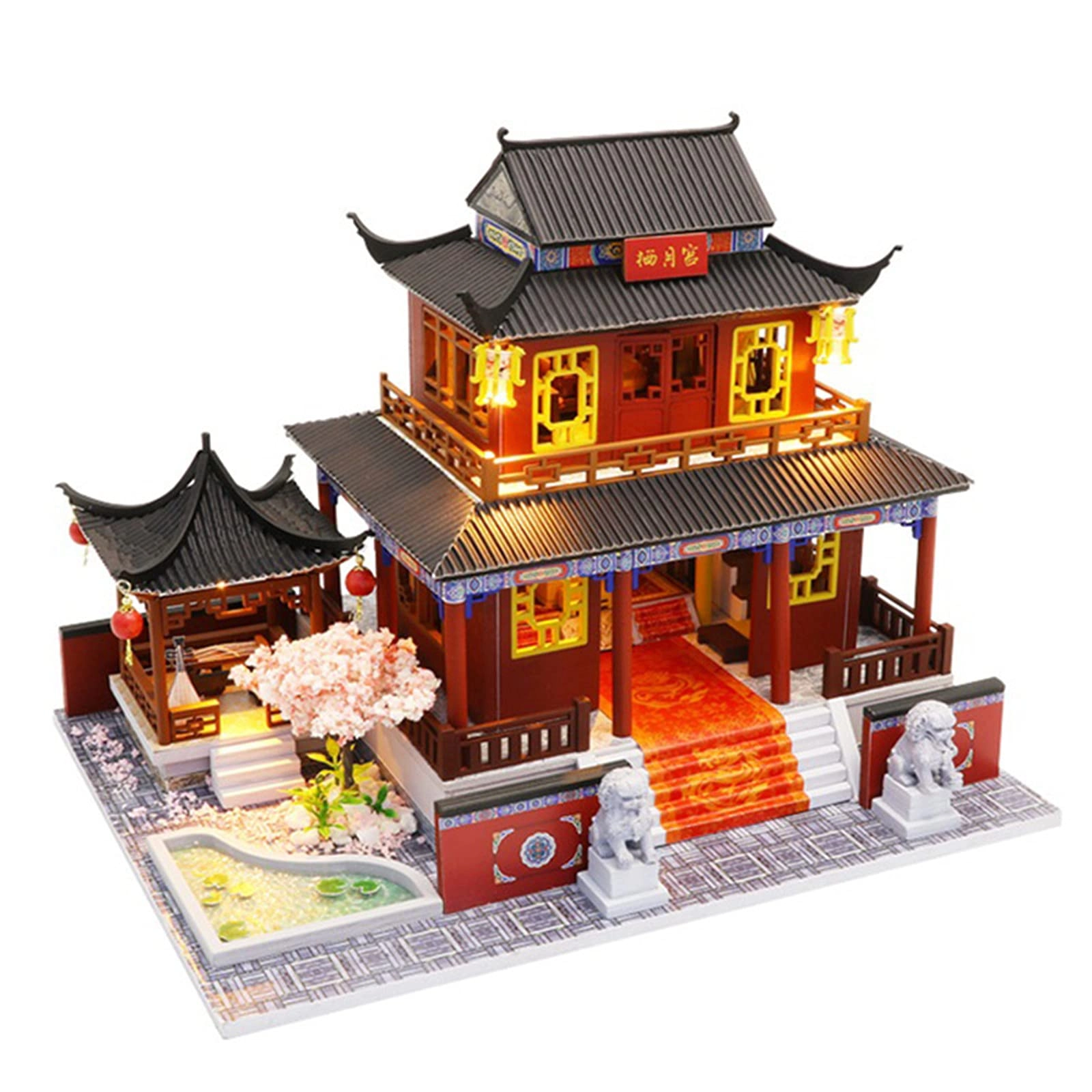 DIY Dollhouse Kit - 30x24.5x27.6 cm LED Light
