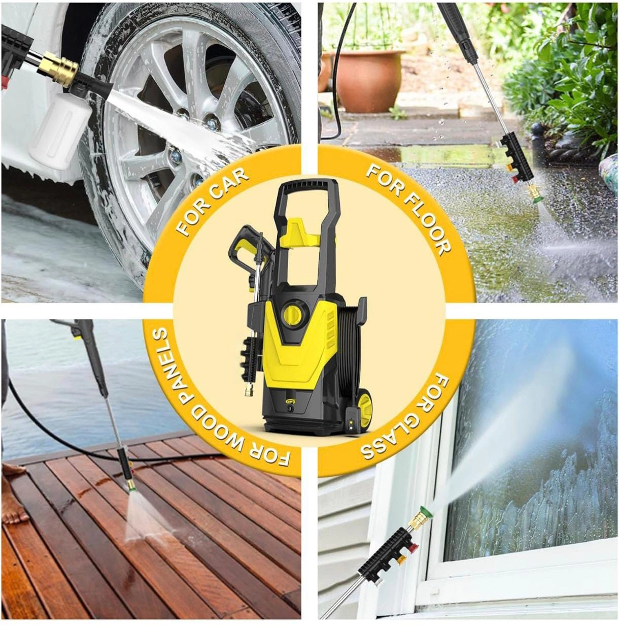 High Pressure Washer - Electric Portable Adjustable Nozzle