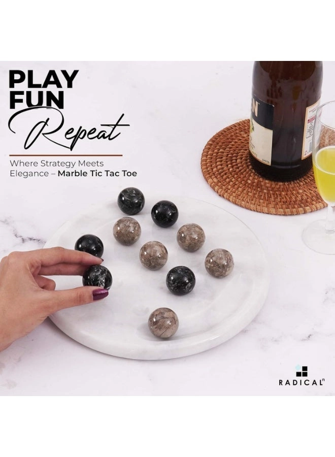 tic_tac_toe - Marble Handmade Red and Coral